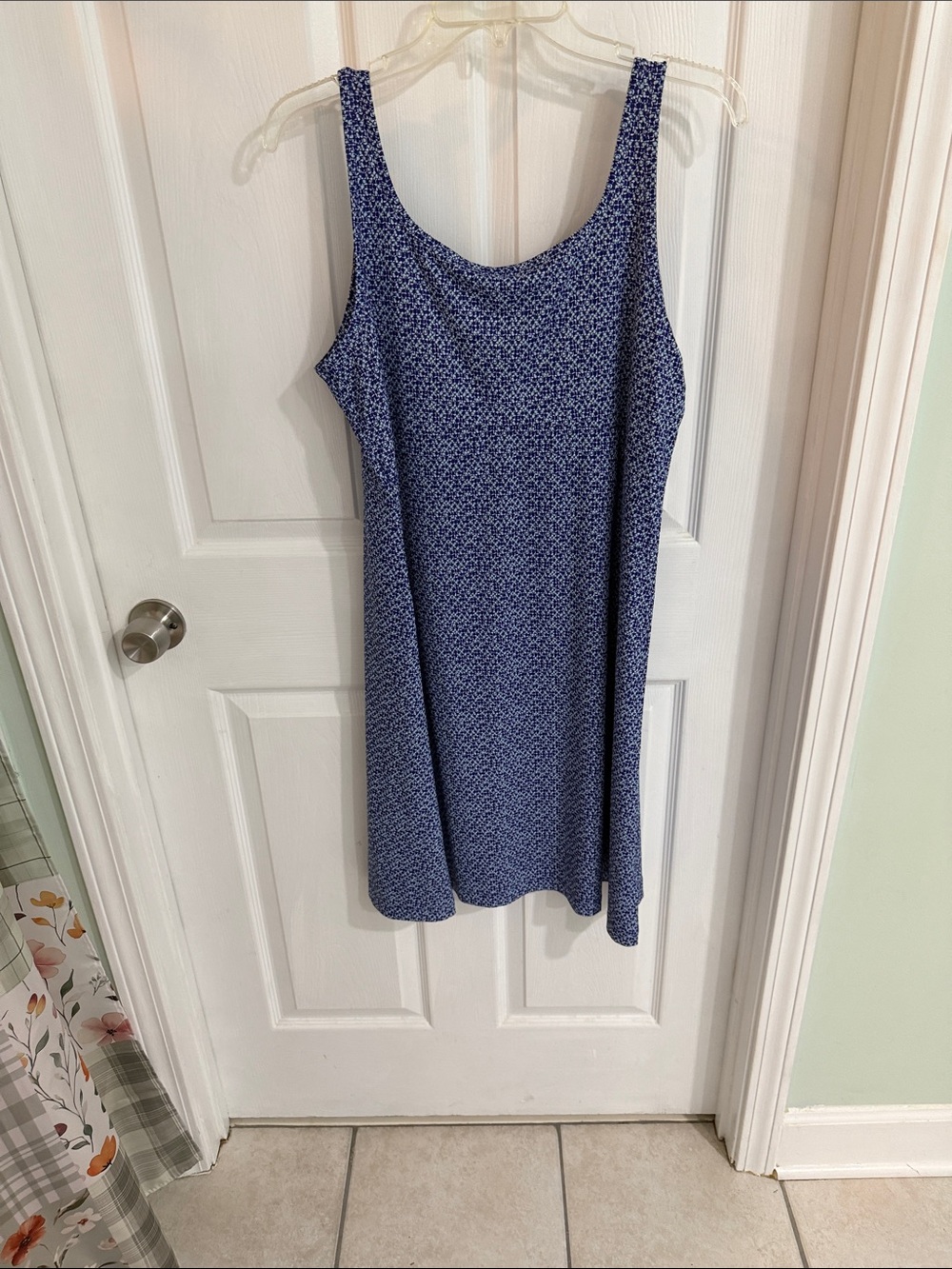 Columbia Blue Printed Tank Dress